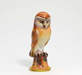 Porcelain figurine of barn owl