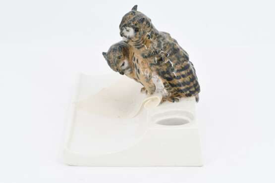 Porcelain writing set with pair of owls - photo 5