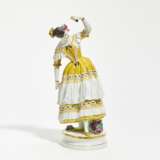 Porcelain figurine of Fanny Elßler dancing Cachuca with castanets - Foto 1