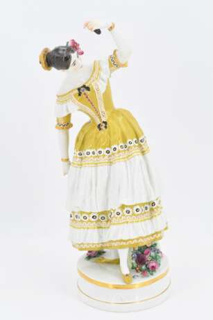 Porcelain figurine of Fanny Elßler dancing Cachuca with castanets - photo 2