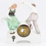 Porcelain clock with dancing couple - фото 4