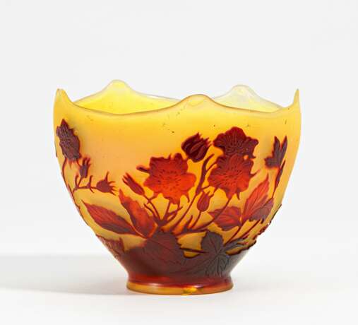 Glass bowl with floral décor - фото 1