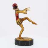 Broze figurine of harlequin standing on one leg - photo 4
