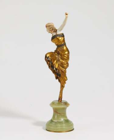 Ivory, bronze and green onyx figurine of a Russian dancer - Foto 3