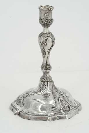 Rococo silver candlestick - photo 3