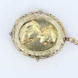 Oval vermeil medallion with opposing portraits of lady and gentleman - photo 2