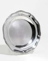 Silver plate with heraldic engraving