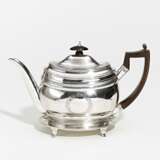 George III silver tea pot on stand - photo 1