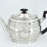 George III silver tea pot on stand - Foto 2