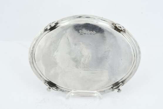 George III silver tea pot on stand - photo 9