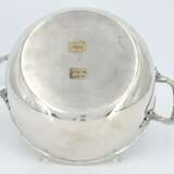 George III silver serving bowl with insert - Foto 3