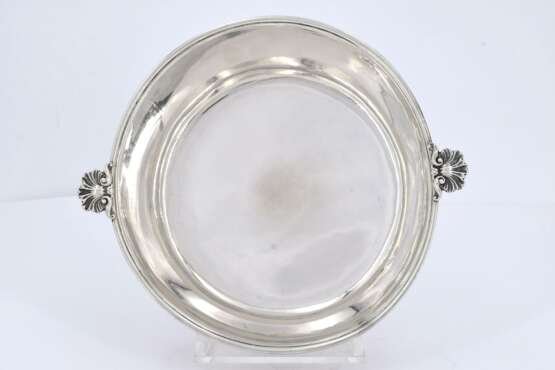 George III silver serving bowl with insert - Foto 6