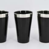 Set of six Victoria horn tumblers with silver mount and glass bottom - Foto 3