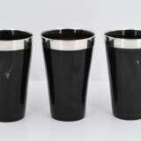 Set of six Victoria horn tumblers with silver mount and glass bottom - photo 5