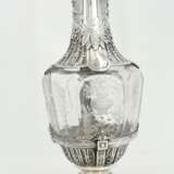 Silver and glass carafe with flower knob and laurel décor - photo 5