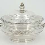 Silver vegetable bowl with laurel wreaths and floral knob - Foto 2
