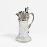 Silver and glass carafe with cupid and grape décor - Foto 1