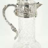 Silver and glass carafe with cupid and grape décor - фото 2