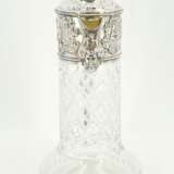 Silver and glass carafe with cupid and grape décor - фото 3