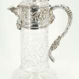 Silver and glass carafe with cupid and grape décor - фото 4