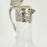 Silver and glass carafe with cupid and grape décor - фото 6