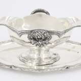 Silver sauce boat with laurel décor - фото 2