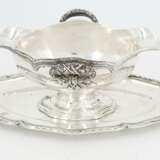 Silver sauce boat with laurel décor - фото 4