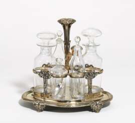 Silver cruet stand for spices