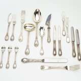 73 pieces from a silver cutlery set with laurel medallions - photo 1
