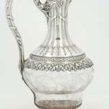 Silver and glass carafe with acanthus décor and engraved vines - фото 4