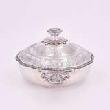 Silver lidded bowl with ornamental decor - фото 5