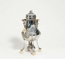 Silver and ivory hot water urn style rococo