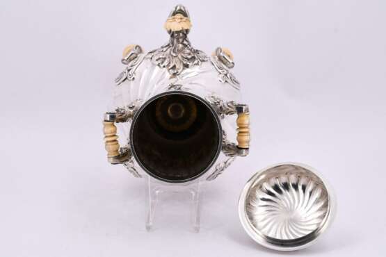 Silver and ivory hot water urn style rococo - photo 3