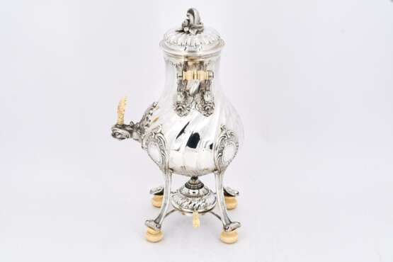 Silver and ivory hot water urn style rococo - photo 9