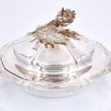 Round lidded silver bowl with artichoke handle - photo 6