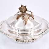 Round lidded silver bowl with artichoke handle - photo 7