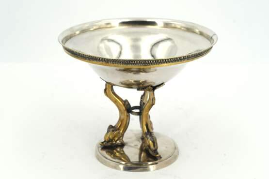 Silver candy bowl with dolphin décor - photo 2