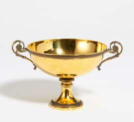 Small footed vermeil bowl style Empire