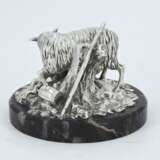 Silver and marble paperweight with sheep - Foto 4