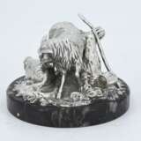 Silver and marble paperweight with sheep - Foto 5