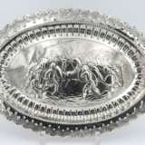 Oval silver display platter with roman conquest scene - Foto 2