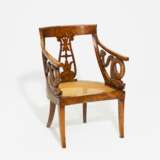 Empire armchair made of walnut root wood - фото 1