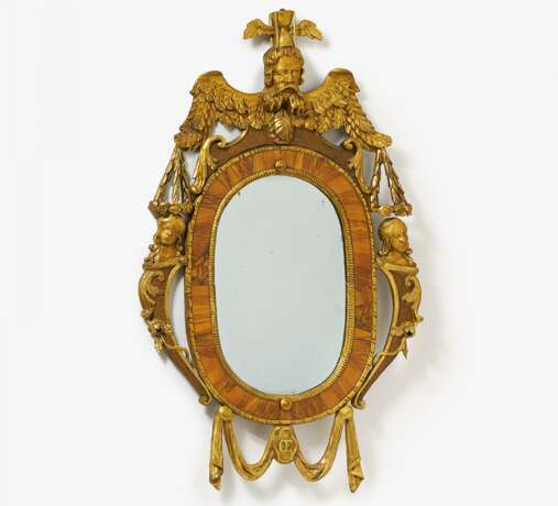 Early classicism mirror with Chronos - Foto 1