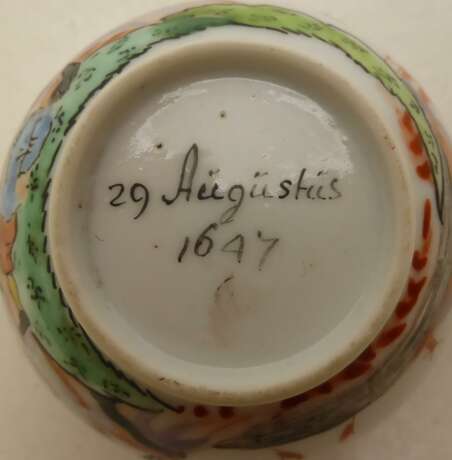 Rare porcelain cup and scauer showing the 'Wonder of Zaandam' - Foto 3