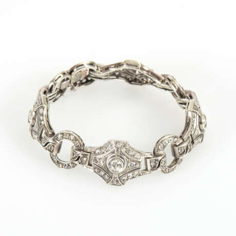 Art-déco-Armband mit Altschliff-Brillanten, Diamanten und Diamantrosen.| Nachtrag siehe Text - photo 2