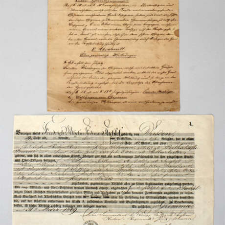 Paar militärische Schriftstücke - photo 1