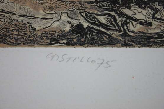 Castillo, Jorge, Farbradierung, 26/30, signiert u. r. Castillo 75, Maße: 57,5 cm x 39 cm, Rahmen. - Foto 2