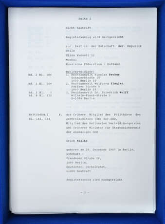 Abschrift Anklageschrift Erich Honecker 1992 - Foto 3