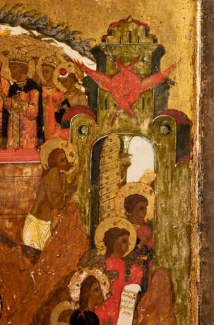 A FINELY PAINTED AND MONUMENTAL ICON SHIOWING THE RESURRECTION OF CHRIST AND THE DESCENT INTO HELL - Foto 6