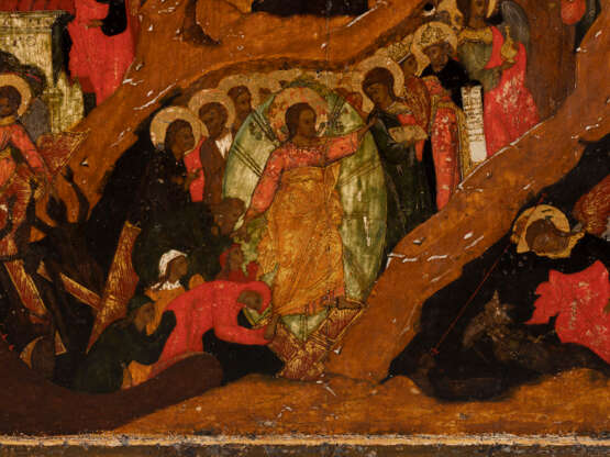 A FINELY PAINTED AND MONUMENTAL ICON SHIOWING THE RESURRECTION OF CHRIST AND THE DESCENT INTO HELL - фото 7